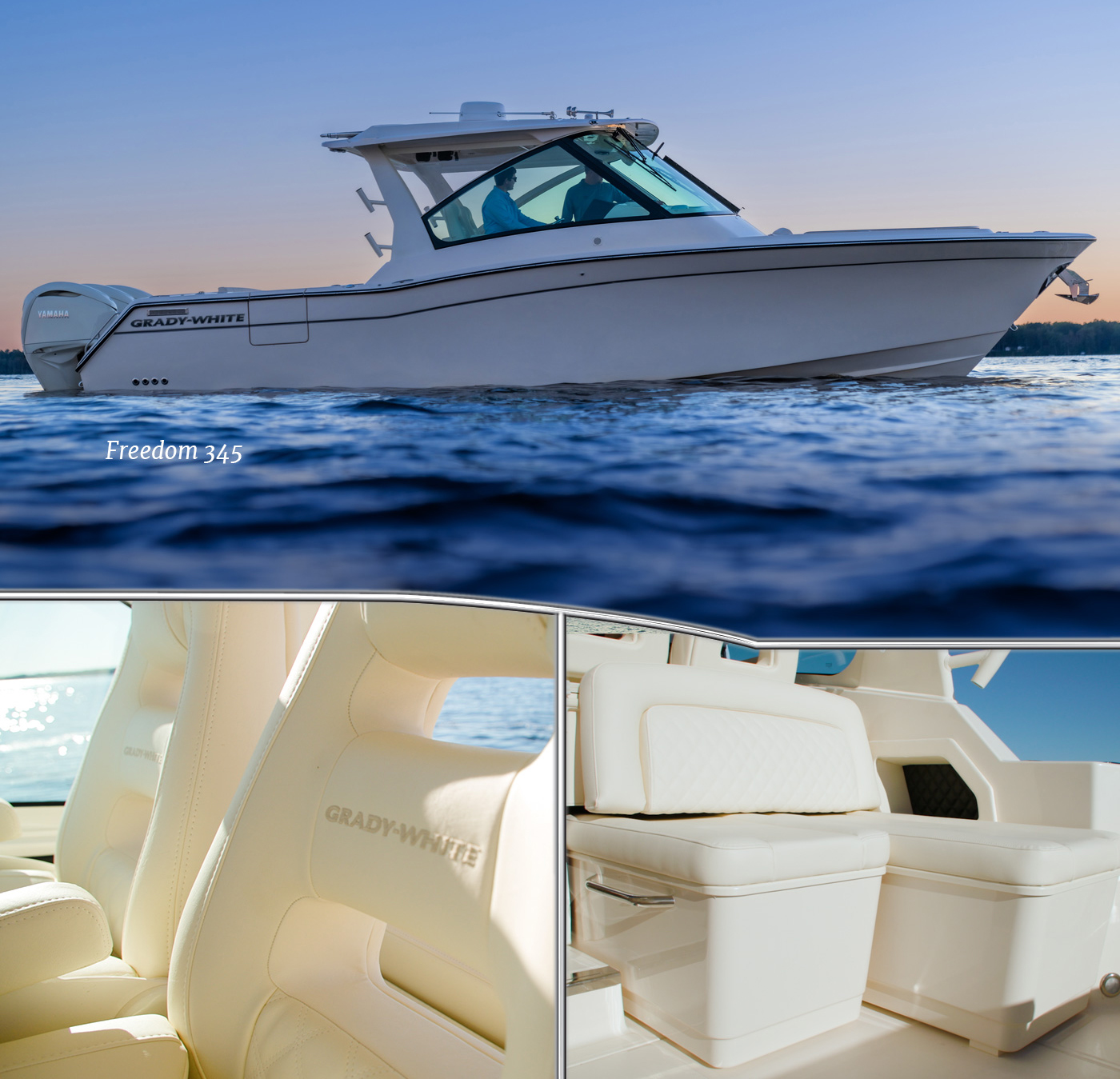 Grady-White introduced its newest dual console model  the Freedom 345 at the Fort Lauderdale International Boat Show 